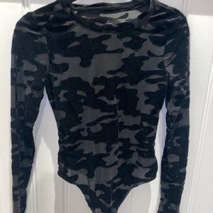 Black Camouflage Body Suit